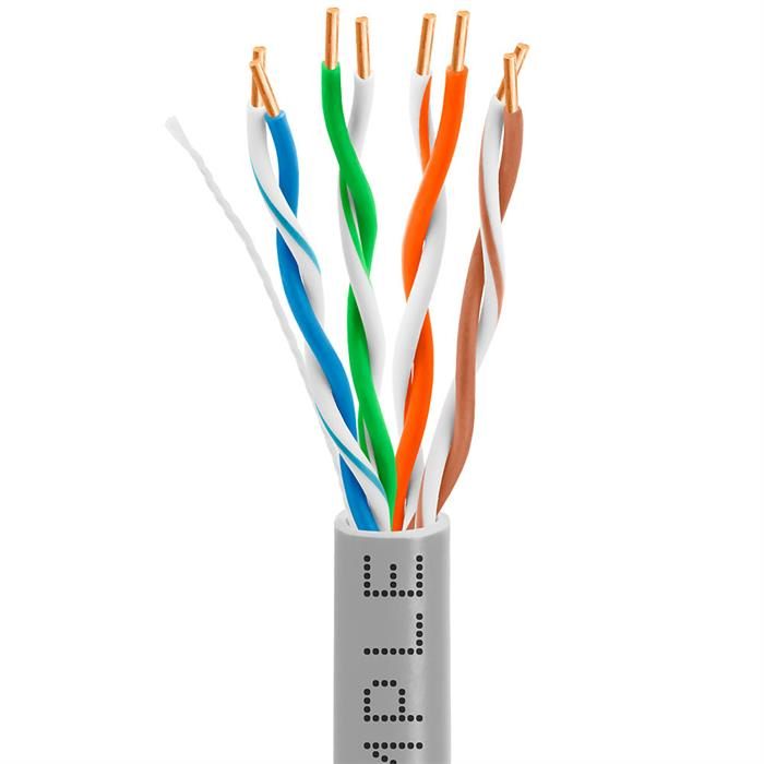 CAT5e 1000 Feet Premium UTP Ethernet Cable 24AWG Bulk Network Wire, Gray