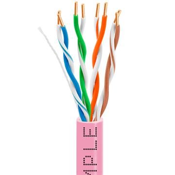CAT5e 1000 Feet Premium UTP Ethernet Cable 24AWG Bulk Network Wire, Pink