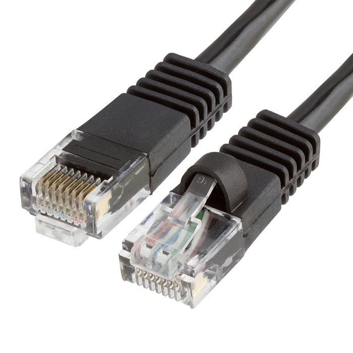 Cat5e Ethernet Cable 1.5ft Black | UTP, 350 MHz, 1Gbps, RJ45 LAN | Network Patch Cable