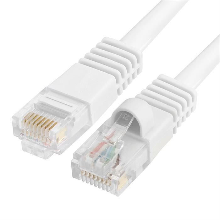 Cat5e Ethernet Cable 100ft White | UTP, 350 MHz, 1Gbps, RJ45 LAN | Network Patch Cable