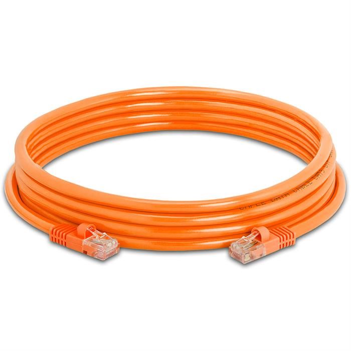 High Speed Lan Cat5e Patch Cable 10FT Orange
