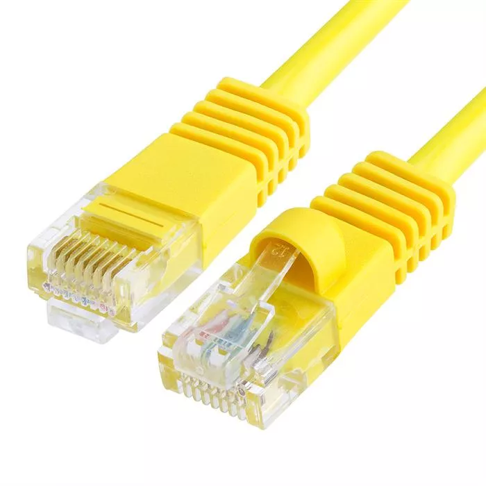 Cat5e Ethernet Cable 150ft Yellow | UTP, 350 MHz, 1Gbps, RJ45 LAN | Network Patch Cable