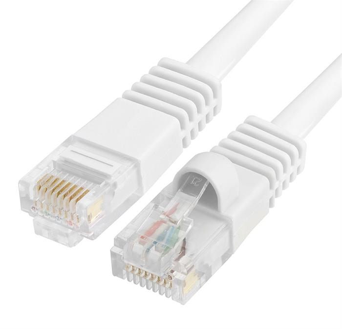 Cat5e Ethernet Cable 15ft White | UTP, 350 MHz, 1Gbps, RJ45 LAN | Network Patch Cable