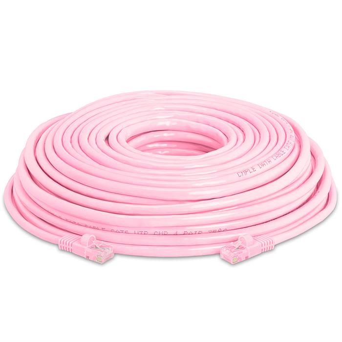 High Speed Lan Cat5e Patch Cable 75FT Pink