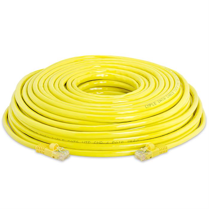 High Speed Lan Cat5e Patch Cable 75FT Yellow