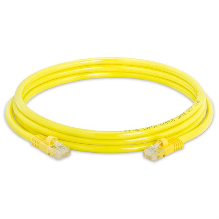 High Speed Lan Cat5e Patch Cable 7FT Yellow