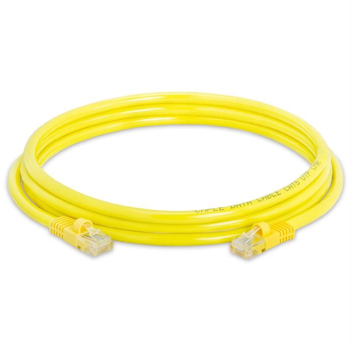 High Speed Lan Cat5e Patch Cable 7FT Yellow