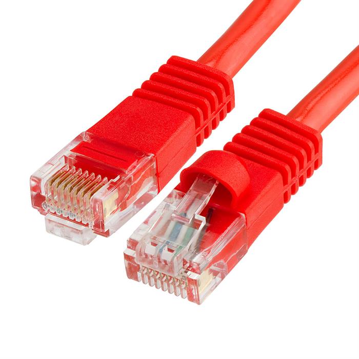 RJ45 1000 Mbps Cat 5e LAN Network Red Cable 100 ft