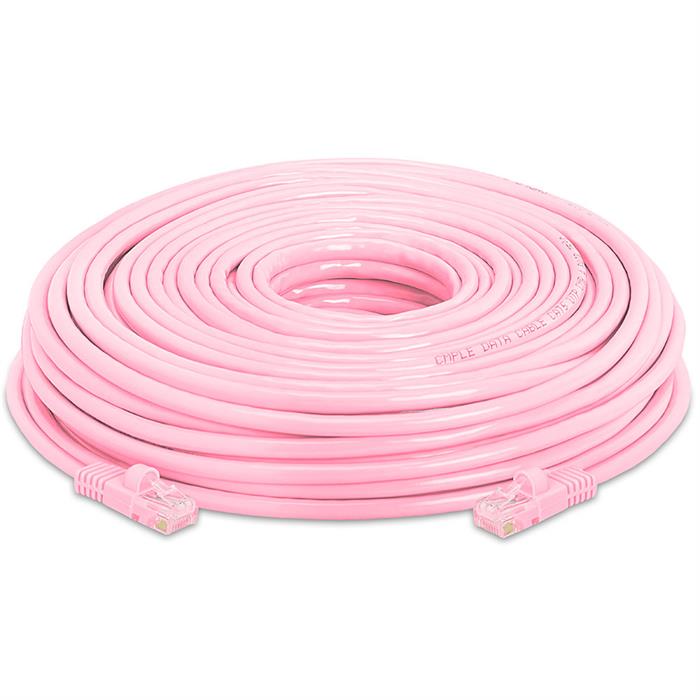 High Speed Lan Cat5e Patch Cable 150FT Pink