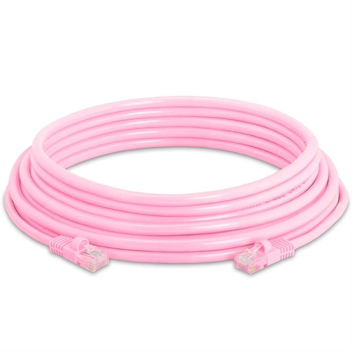 High Speed Lan Cat5e Patch Cable 25FT Pink