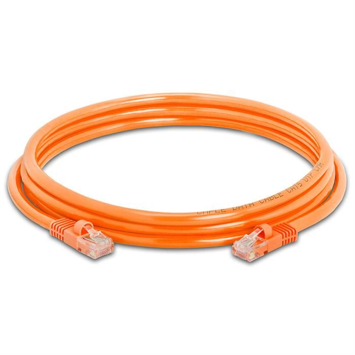 High Speed Lan Cat5e Patch Cable 7FT Orange