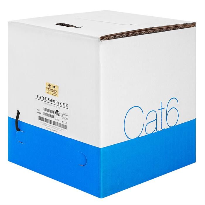 Bare Copper UTP Cat6 Black Cable 1000ft Box