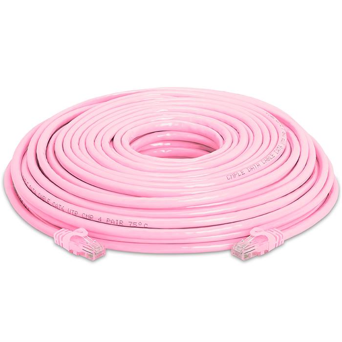 High Speed Lan Cat6 Patch Cable 100FT Pink
