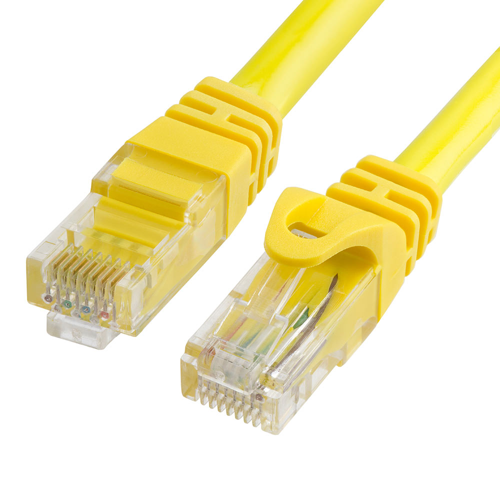10ft Cat6 Ethernet Cable Yellow, 10Gbps, RJ45 LAN, 550 MHz, UTP