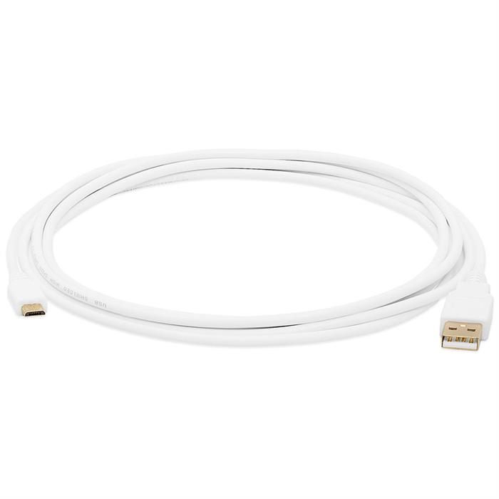 Cmple - 10FT Micro USB Cable Android Charger, High Speed USB to Micro USB Cable, USB 2.0 A Male to Micro B Male, Gold-Plated USB Charging Cable for Samsung, HTC, Tablet and more - 10 Feet White