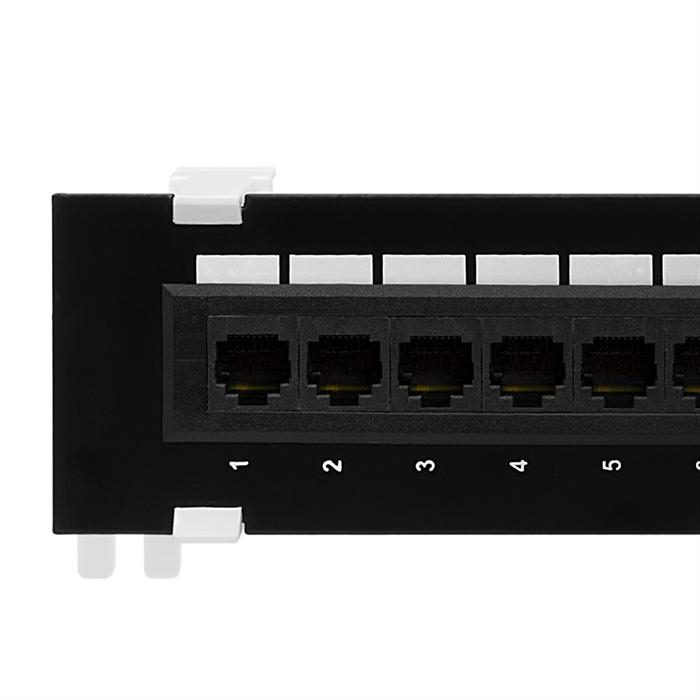 Cmple – 12 Port Cat5e, Cat 5 Vertical Mini Patch Panel Network Wall Mount Punchdown Category 5e Bracket Surface 110 Type (568A/B Compatible)