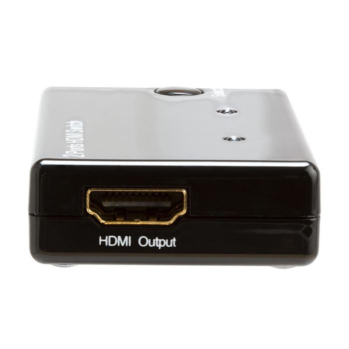 Cmple - 2 Port High Speed 4K HDMI Switch 2-in-1 out (2x1), Support 3D, Full HD 4K @30Hz, HDCP (no external power needed)