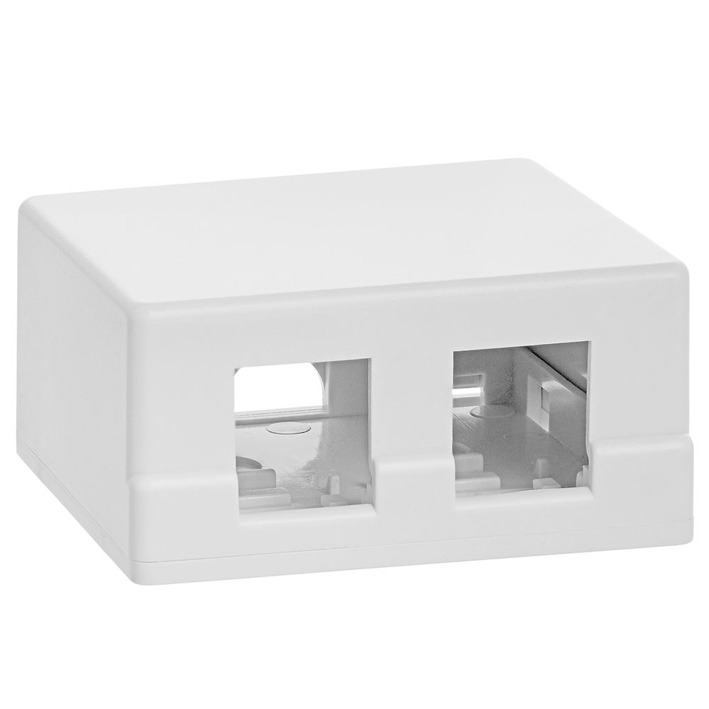 Surface mount or flush-mount wall box kit for 2 double elements
