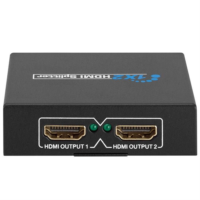 Cmple - 2 Ports HDMI Powered Splitter 1x2 for Full HD 4K @30Hz & 3D Support (One Input to Two Outputs)