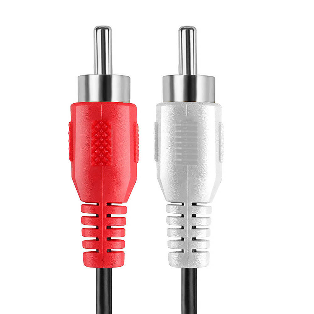 Two-RCA Male to Two-RCA Male Gold-Plated Ultra-Flexible Red Premium Audio Cable CablesOnline AV-450QR 50ft