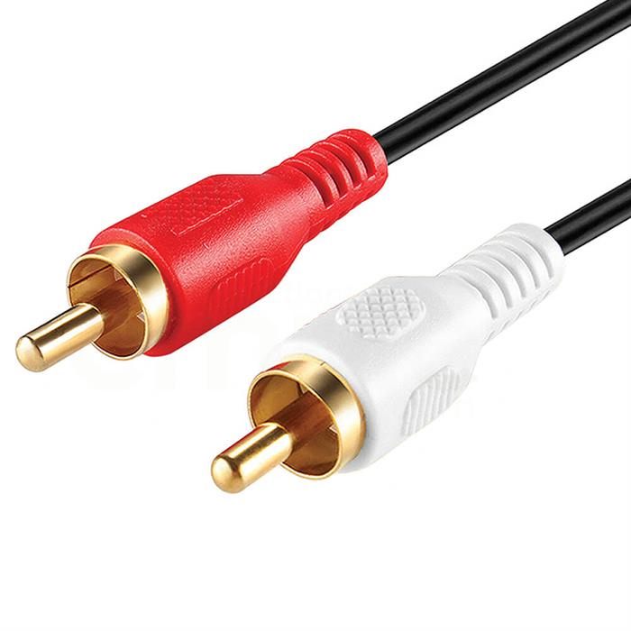 Cmple - 2 RCA to 2 RCA Cables 25ft, Male to Male RCA Cable Stereo Audio Speaker Cable RCA Red and White Cables Double RCA Subwoofer Cable for Car Stereo, Marine Audio, Audio Mixer, Amplifier - Black