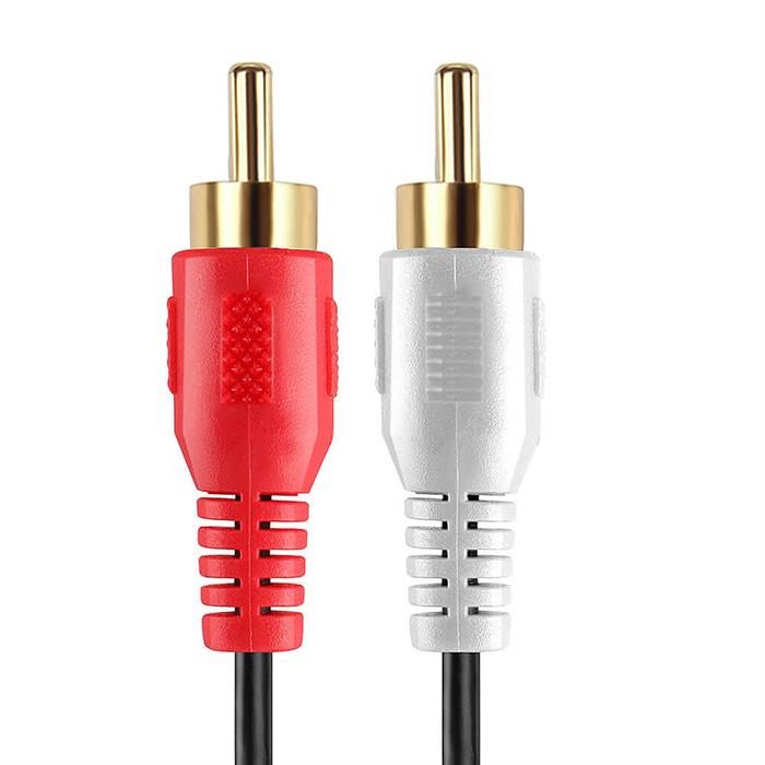 Cmple - 2 RCA to 2 RCA Cables 6ft, Male to Male RCA Cable Stereo Audio Speaker Cable RCA Red and White Cables Double RCA Subwoofer Cable for Car Stereo, Marine Audio, Audio Mixer, Amplifier - Black