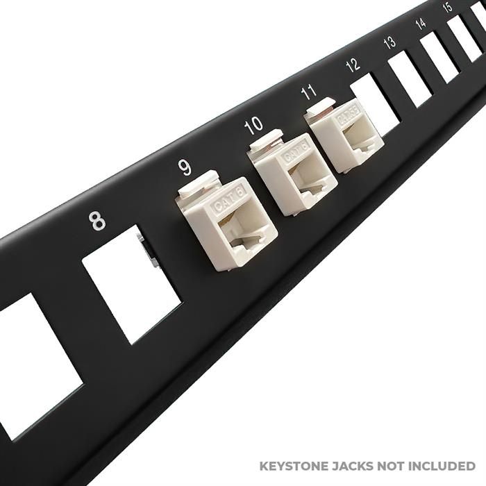 Easy to snap-in keystone jacks installation	