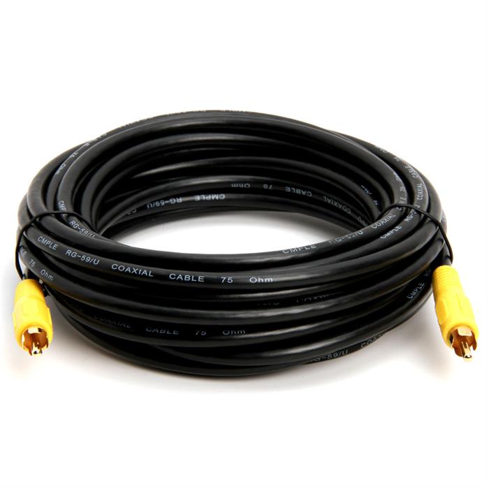 Cmple - 25FT RCA Subwoofer Cable (1 RCA Male to 1 RCA Male Composite Audio/Video Cord) S/PDIF Coaxial Cable, Digital Aud