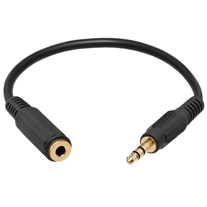 Cmple - 3.5mm 1/8" Stereo Audio Aux Headphone Cable Extension Cord Male to Female 6 Inches