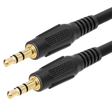3.5mm Stereo Audio Mini Plug Male To Male Patch Cable – 3 Feet