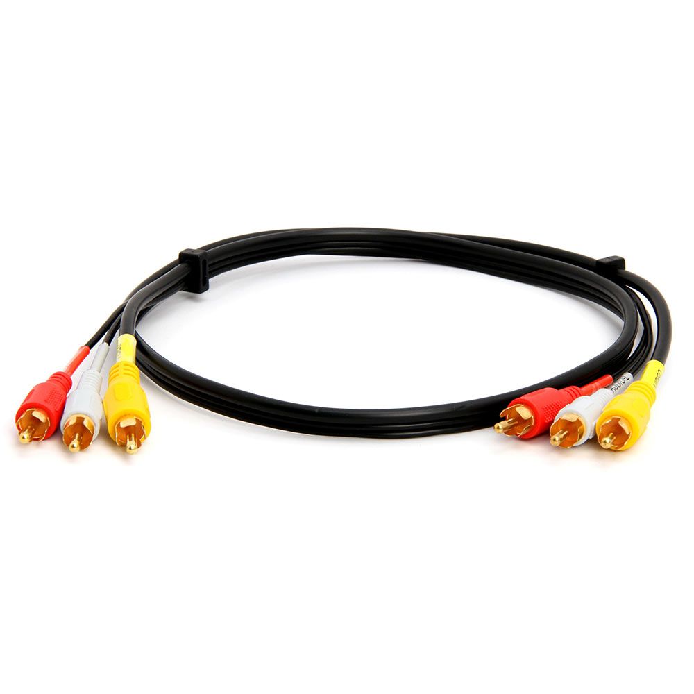 Your Cable Store 3 Foot RCA Audio Video Cable 3 Male To 3 Male 