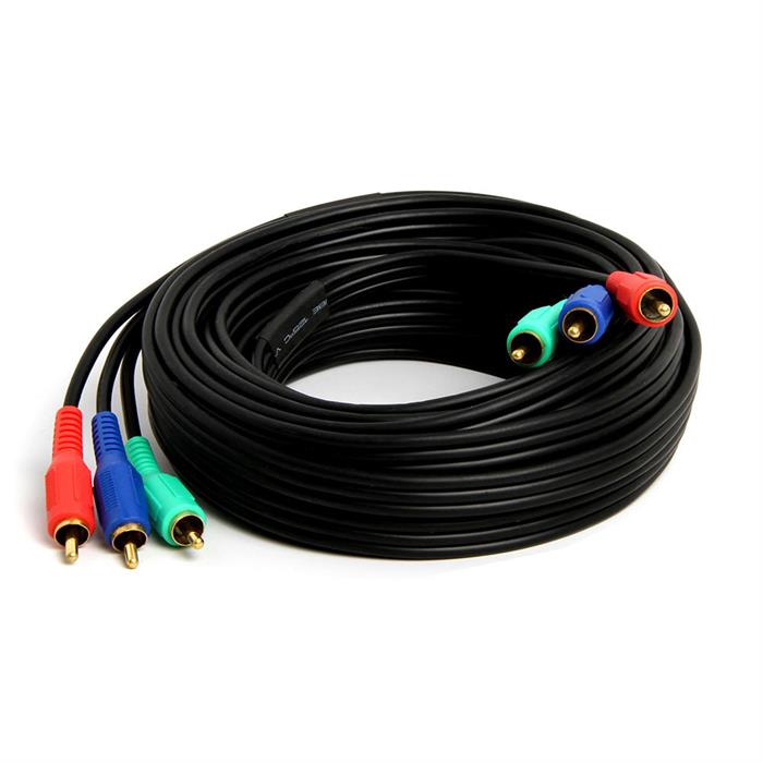 Cmple - 3-RCA Male to 3RCA Male RGB Component Video Cable For HDTV - 25 Feet