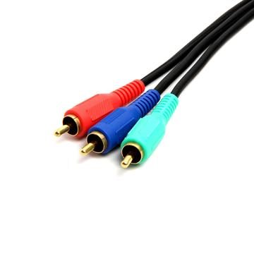 Cmple - 3-RCA Male to 3RCA Male RGB Component Video Cable For HDTV - 25 Feet