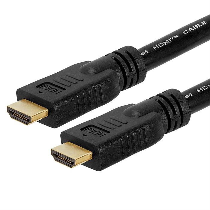 Cmple - 30 Feet High Speed In-Wall HDMI Cable with 3D HDR Ethernet, Audio Return Channel Support, Gold Plated Connectors - 30 FT Black