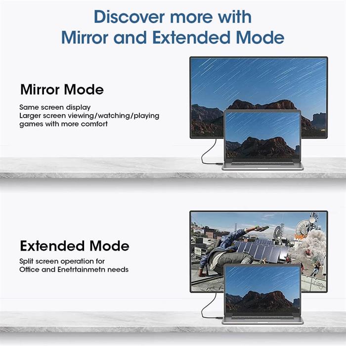 Mirror and Extended Screen Mode for Comfortable Use