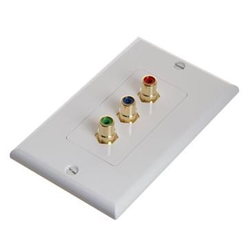 RCA Wall Plate For Component Video 3-RCA