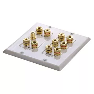 Speaker Wall Plate 5.1 Surround Sound Distribution – 2-Gang