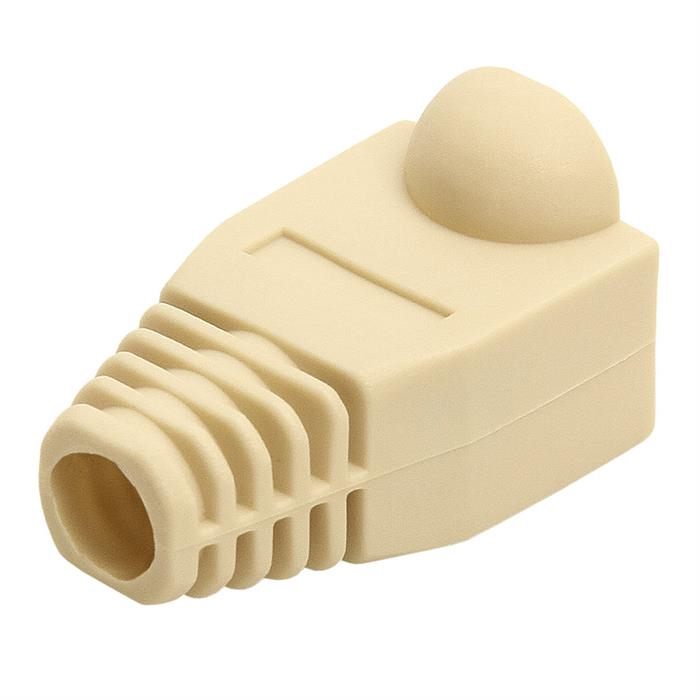 Cmple 50-Pack RJ45 Strain Relief Boots, RJ45 Boots for Cat6, Cat5e Ethernet RJ45 LAN Cable Connector Boots Cover - 50 PCS, Ivory