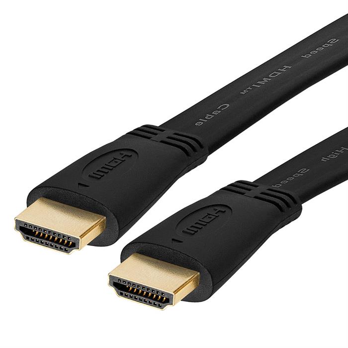 Cmple - 50FT Flat HDMI Cable - High Speed HDMI to HDMI Cord with Ethernet HDMI to HDMI M/M - HDMI 4K Ultra HD cable with 3D, Full HD, 2160p, Audio Return Channel (ARC) - 50 Feet