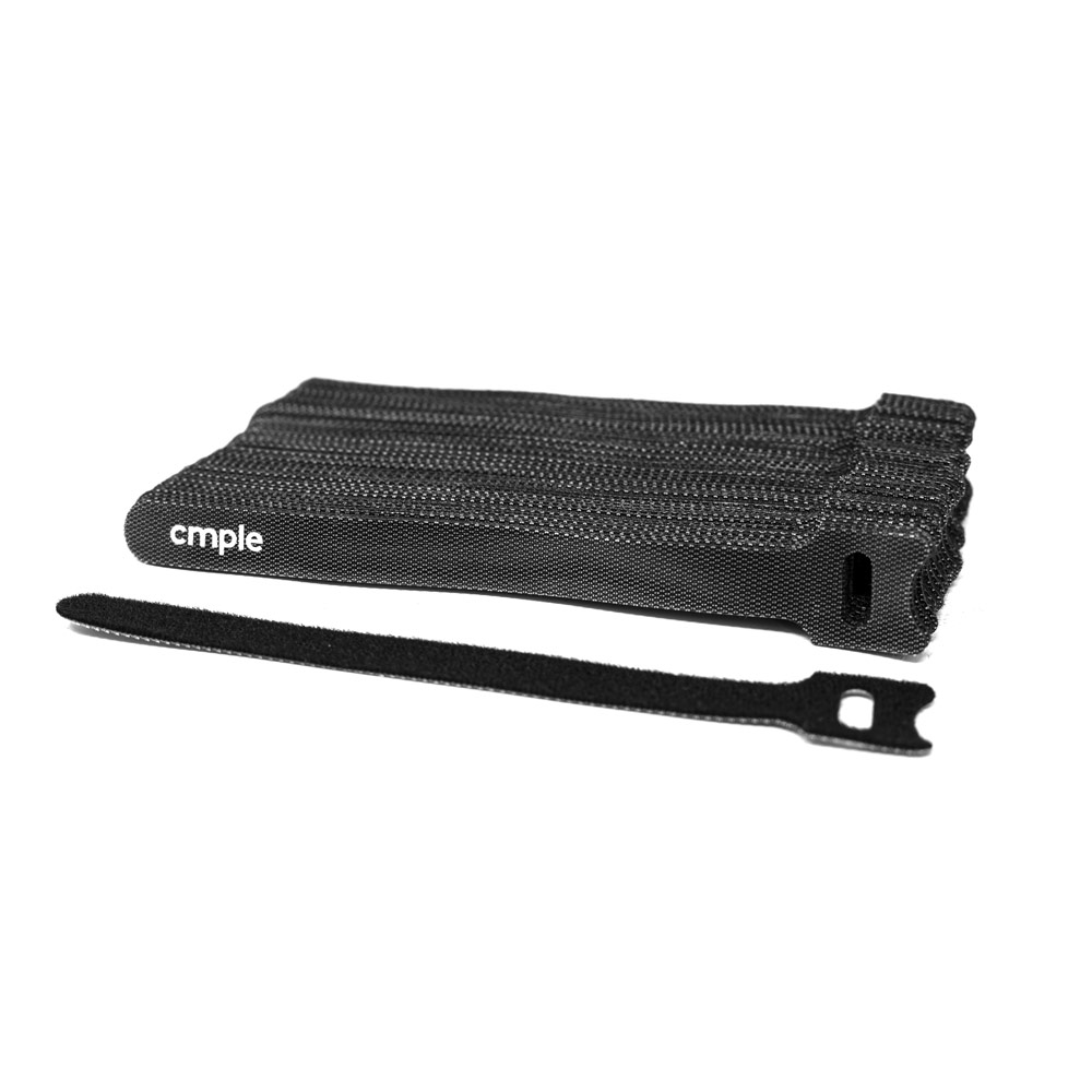 Cmple Cable Ties Cord Organizer, Hook and Loop Reusable Self-Fastening  Strap - 50 Pieces 6-Inch, Black