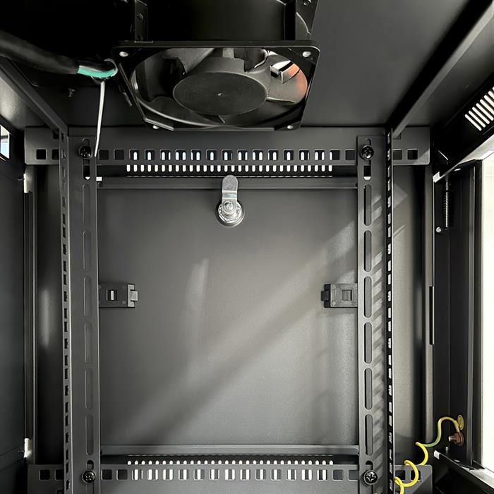 Cmple – 6U Wall Mount Cabinet with Glass Door, Lockable, 16" Deep for Network Data Computer Equipment, 132lbs Maximum Static Load, Unassembled, Steel – Black