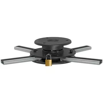 Anti-Theft Aluminum Projector Ceiling Mount Max 44Lbs - Black/Silver