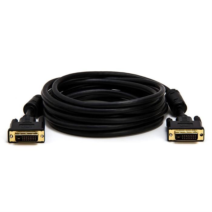 Cmple - DVI Cable 15ft, DVI to DVI Dual Link Monitor Cable Digital (24+1) Male DVI Cable for Gaming PC, Laptop, Projector, DVD, Monitor - Black