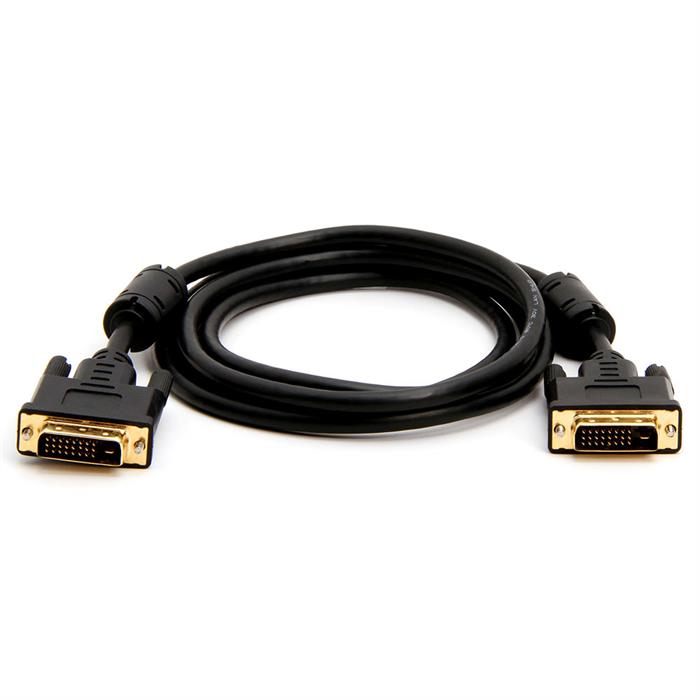 Cmple - DVI Cable 6ft, DVI to DVI Dual Link Monitor Cable Digital (24+1) Male DVI Cable for Gaming PC, Laptop, Projector, DVD, Monitor - Black