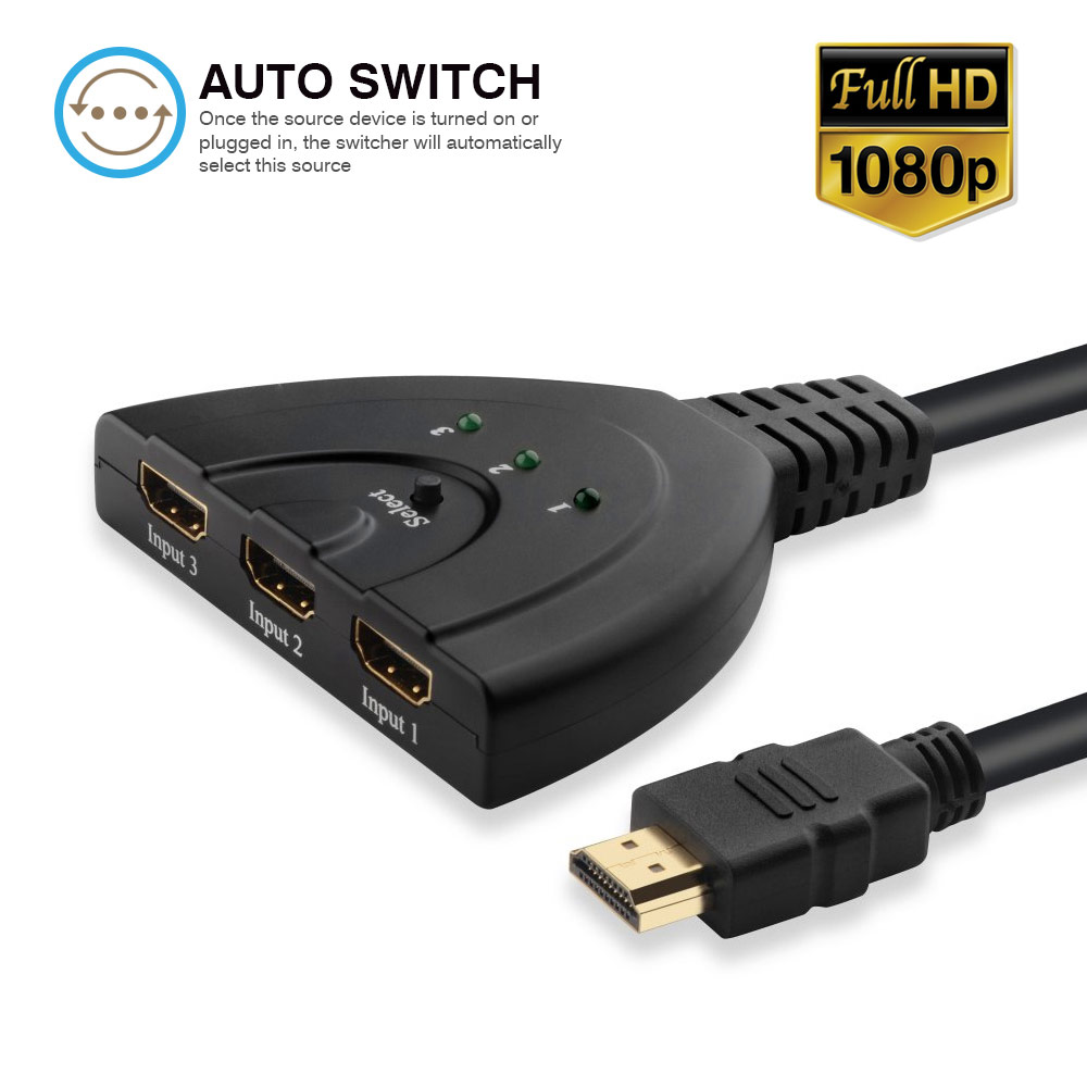 3-Port HDMI® Auto Switch