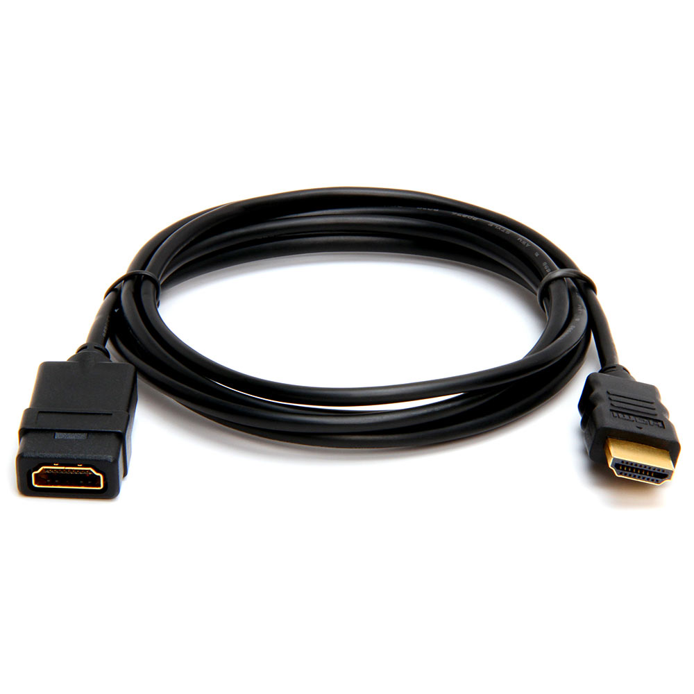 HDMI M/F Extension Cable Gold v1.4 1080p HDTV LCD 3D Lead UK 0.5M/5 Meter Long 