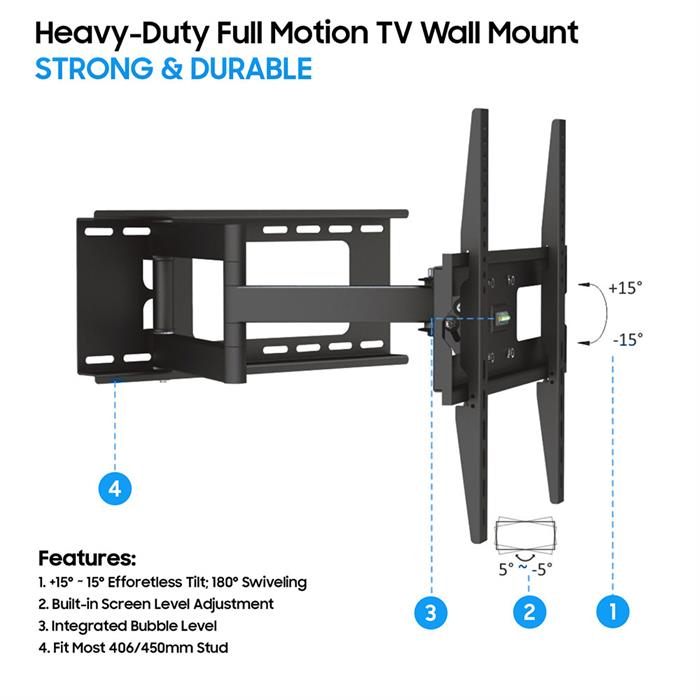 TV Wall Mount For 32"-55" Strong and Durable