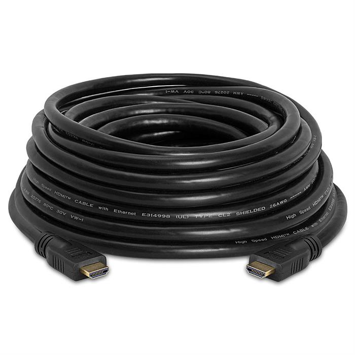 Cmple - High Speed HDMI Cable 25 FT for In-Wall Installation with  4K 60Hz, Ethernet, 2160p, 3D, HDR (ARC), Ultra HD - 25 Feet, Black