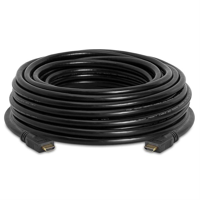 Cmple - High Speed HDMI Cable 45FT for In-Wall Installation with 4K 60Hz, Ethernet, 2160p, 3D, HDR (ARC), Ultra HD - 45 Feet, Black