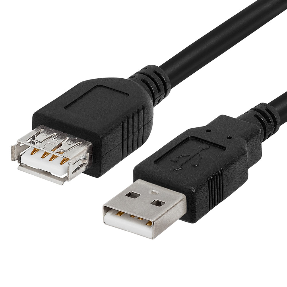 USB 2.0 Male A Female Extension Cable - 10Feet Black